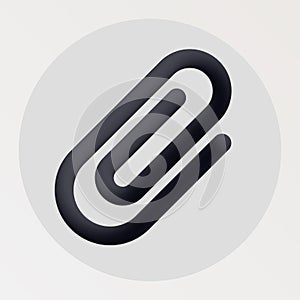 Paper clip blended bold black line icon