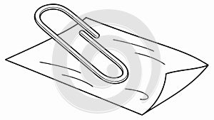 Paper Clip on Document, Simple Office Organization, vector design Generative AI