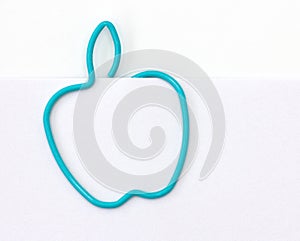 Paper clip in the form of apple