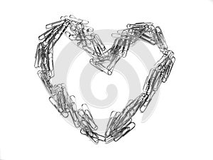 Paper Clip Heart Symbolizing Love of Business