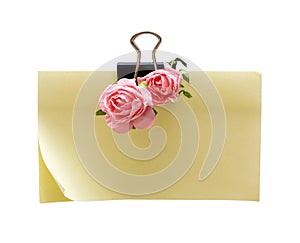 Paper-clip holding blank post-it