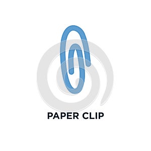 paper clip icon. attach paper tool, office paperclip concept sym