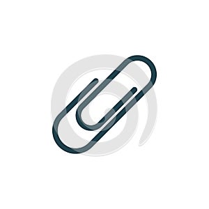 Paper clip icon - attach paper tool, office paperclip symbol