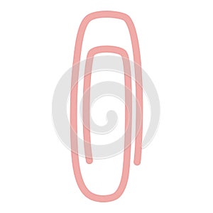 Paper clip icon cartoon vector. Office attach