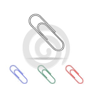 paper clip icon. Elements of education multi colored icons. Premium quality graphic design icon. Simple icon for websites, web des