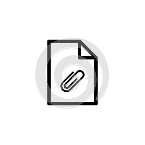 Paper clip icon flat vector template design trendy