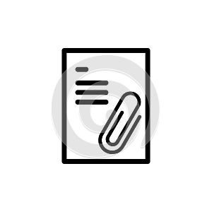 Paper clip icon flat vector template design trendy