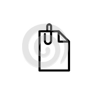 Paper clip icon flat vector template design trendy