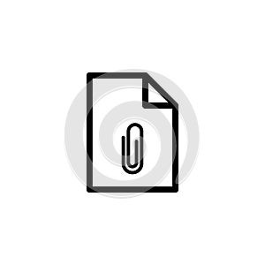 Paper clip icon flat vector template design trendy