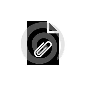 Paper clip icon flat vector template design trendy
