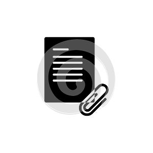 Paper clip icon flat vector template design trendy