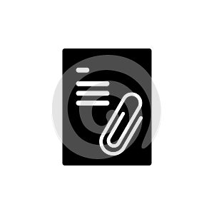 Paper clip icon flat vector template design trendy