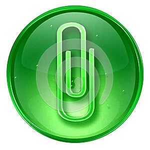 Paper clip icon green