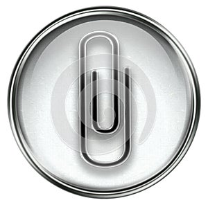 Paper clip icon grey