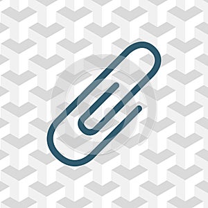 Paper clip icon stock vector illustration flat design