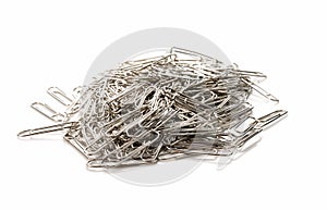 Paper clip isolate on white background