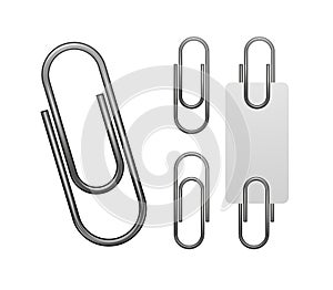 Paper clip isolated on white