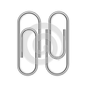 Paper clip isolated on white