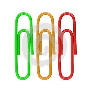 Paper clip isolated on white