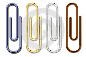 Paper clip isolated on white background
