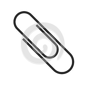 Paper clip office graphic black sign