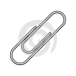 Paper clip office vector design isolated on white photo