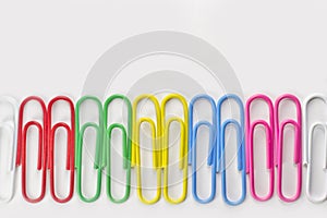 Paper Clip On White Background