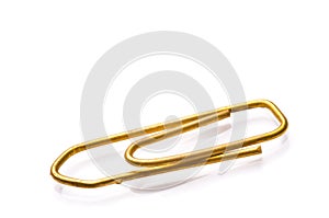 Paper clip with white background