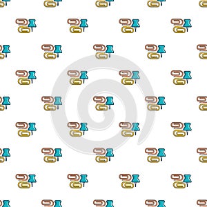 Paper clips binders pattern seamless