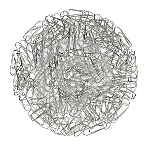 Paper clips in the form of a circle