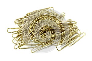 Paper clips group isolated on a white background