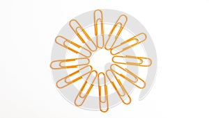 Paper clips isolated daisy flower sun color