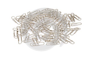 Paper clips isolated on white background