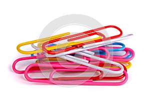 Paper clips pile