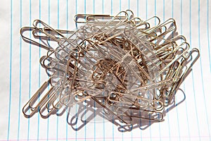 Paper clips pile