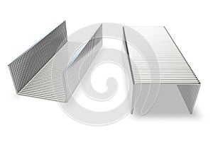 Paper clips on a white background