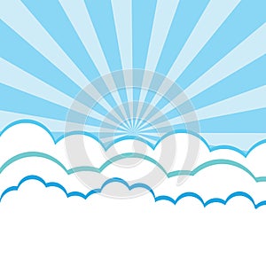 Paper clouds background