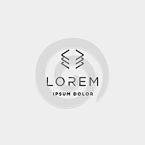 paper code logo design document coding line symbol