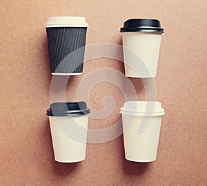 Paper coffee cup mock up for identity branding