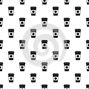 Paper coffee cup pattern vector