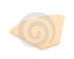 Paper coffee filter isolated