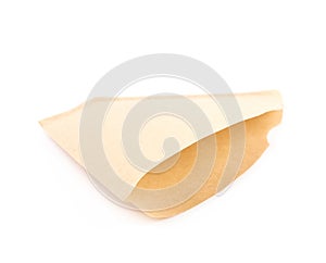 Paper coffee filter isolated