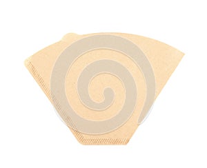 Paper coffee filter isolated