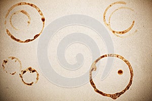 Paper with coffee marks