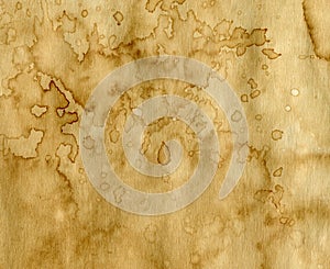 Paper with coffee stains