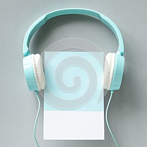 Paper craft art of headphones