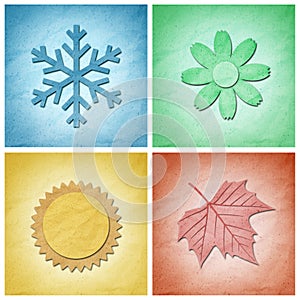 Paper craft , Four seasons elements