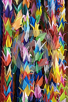 Paper cranes in Hiroshima