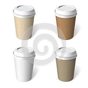 Paper cup blank template set