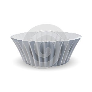 Paper cup for Cupcake, fairy cake. 3d realistic mockup